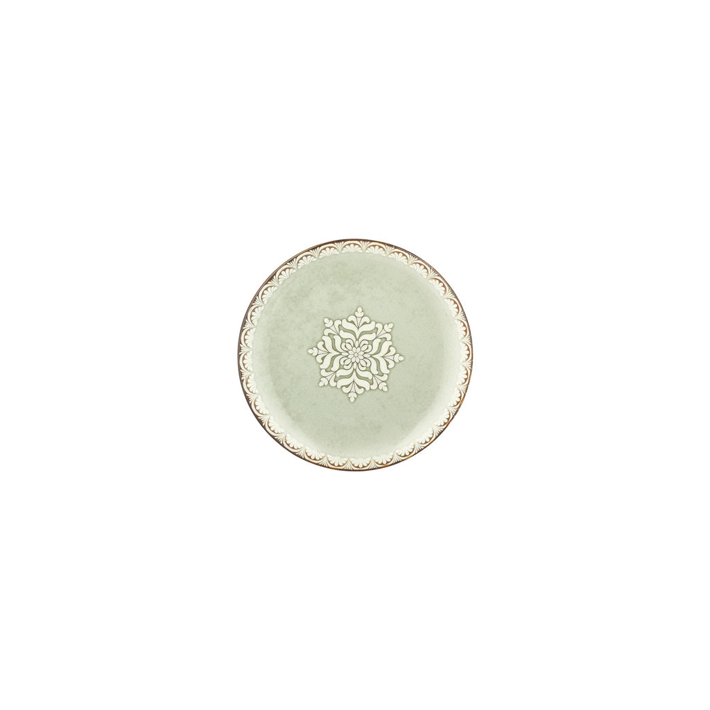 Turgla Rome dia.6.75Inch  Round Green Vitrified Plate SKU: T-RMZT17DZ-12
