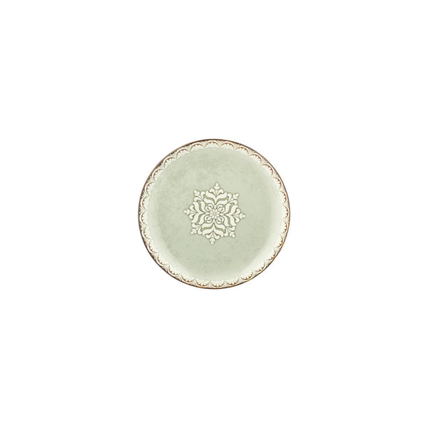 Turgla Rome dia.7.5Inch  Round Green Vitrified Plate SKU: T-RMZT19DZ-12