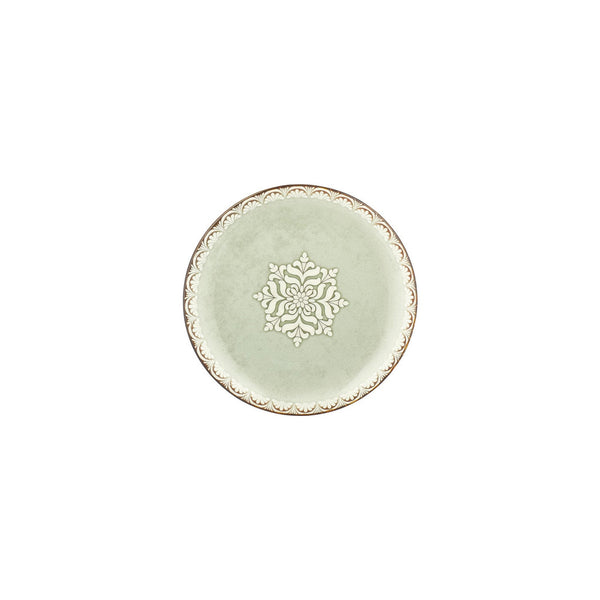 Turgla Rome dia.8.25Inch  Round Green Vitrified Plate SKU: T-RMZT21DZ-12