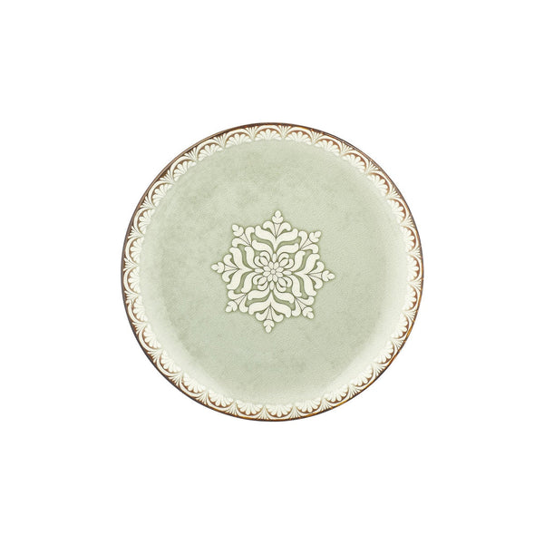 Turgla Rome dia.11.75Inch  Round Green Vitrified Plate SKU: T-RMZT30DZ-6