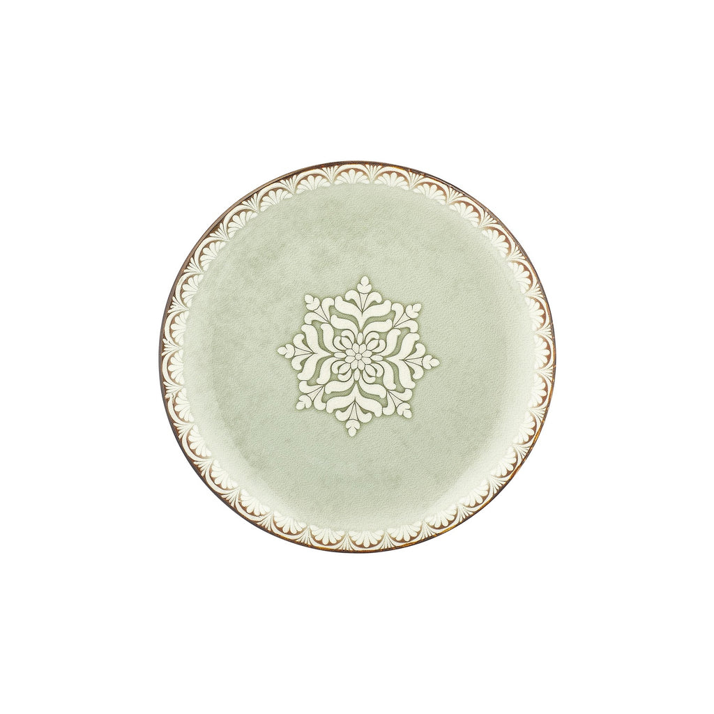 Turgla Rome dia.11.75Inch  Round Green Vitrified Plate SKU: T-RMZT30DZ-6