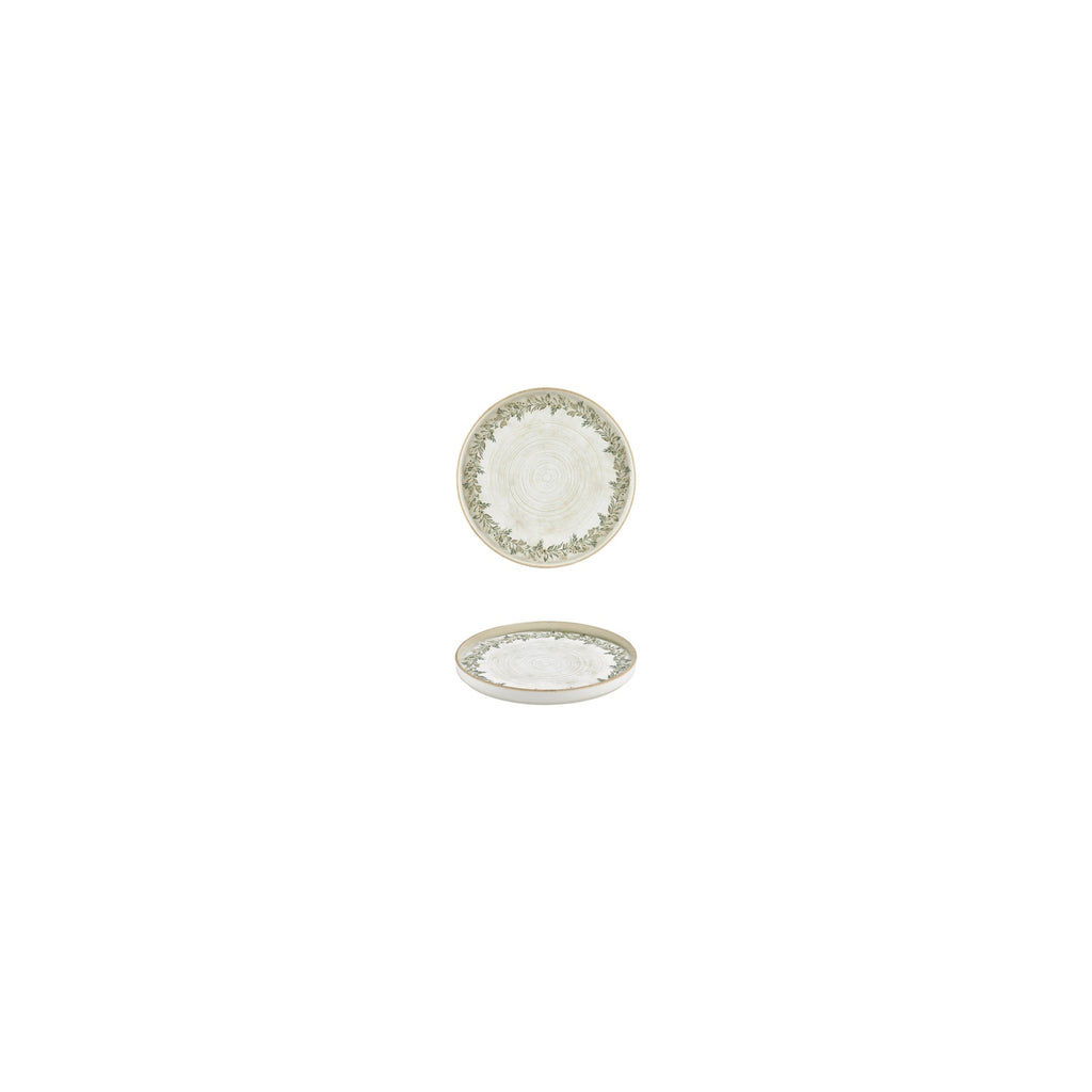 Turgla Oliva dia.3.5Inch  h:1Inch  Round Green Vitrified Deep Plate SKU: T-ROLVHL09CK-24