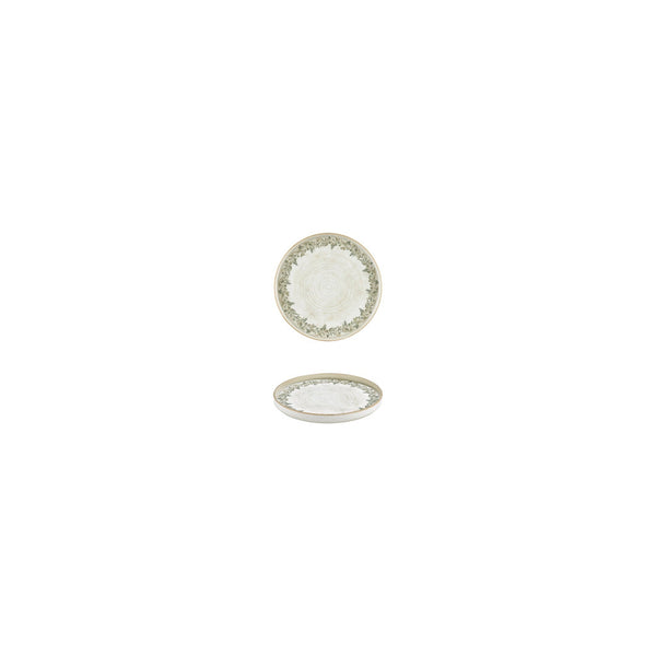 Turgla Oliva dia.3.5Inch  h:1Inch  Round Green Vitrified Deep Plate SKU: T-ROLVHL09CK-24