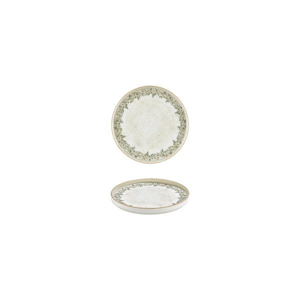 Turgla Oliva dia.5.5Inch  h:1Inch  Round Green Vitrified Deep Plate SKU: T-ROLVHL14CK-12