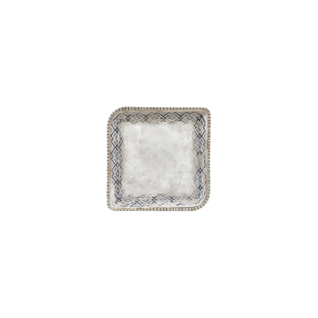 Turgla Zafira 6Inch  x 6Inch  Square Decorated Vitrified Plate SKU: T-RUGAR20KR-12