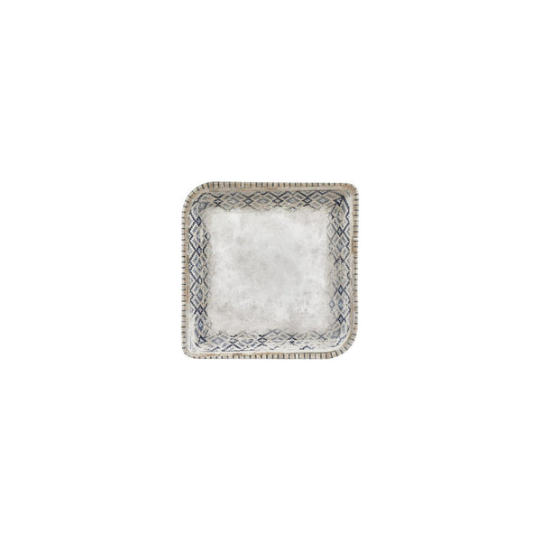 Turgla Zafira 6Inch  x 6Inch  Square Decorated Vitrified Plate SKU: T-RUGAR20KR-12