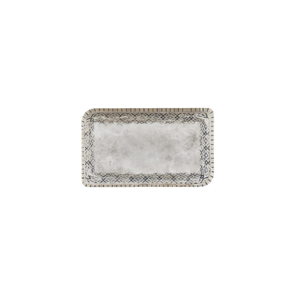Turgla Zafira 9.5Inch  x 6Inch  Rectangular Beige Vitrified Plate SKU: T-RUGAR28DT-12