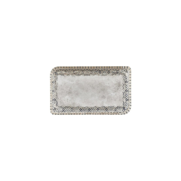 Turgla Zafira 9.5Inch  x 6Inch  Rectangular Beige Vitrified Plate SKU: T-RUGAR28DT-12