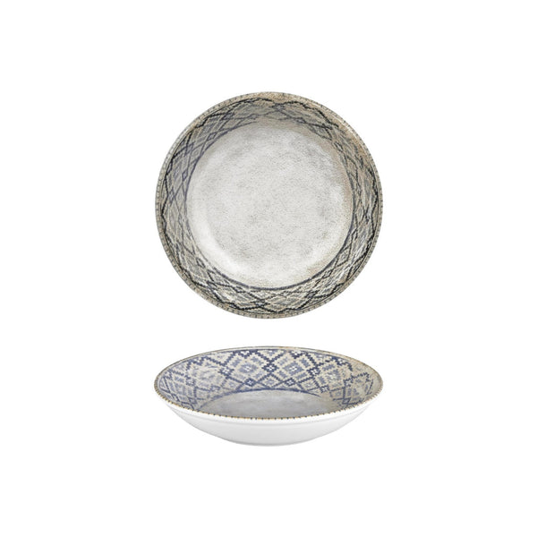 Turgla Zafira dia.9Inch  h:1.75Inch  34 oz. Round Beige Vitrified Deep Plate SKU: T-RUGFL23CK-6
