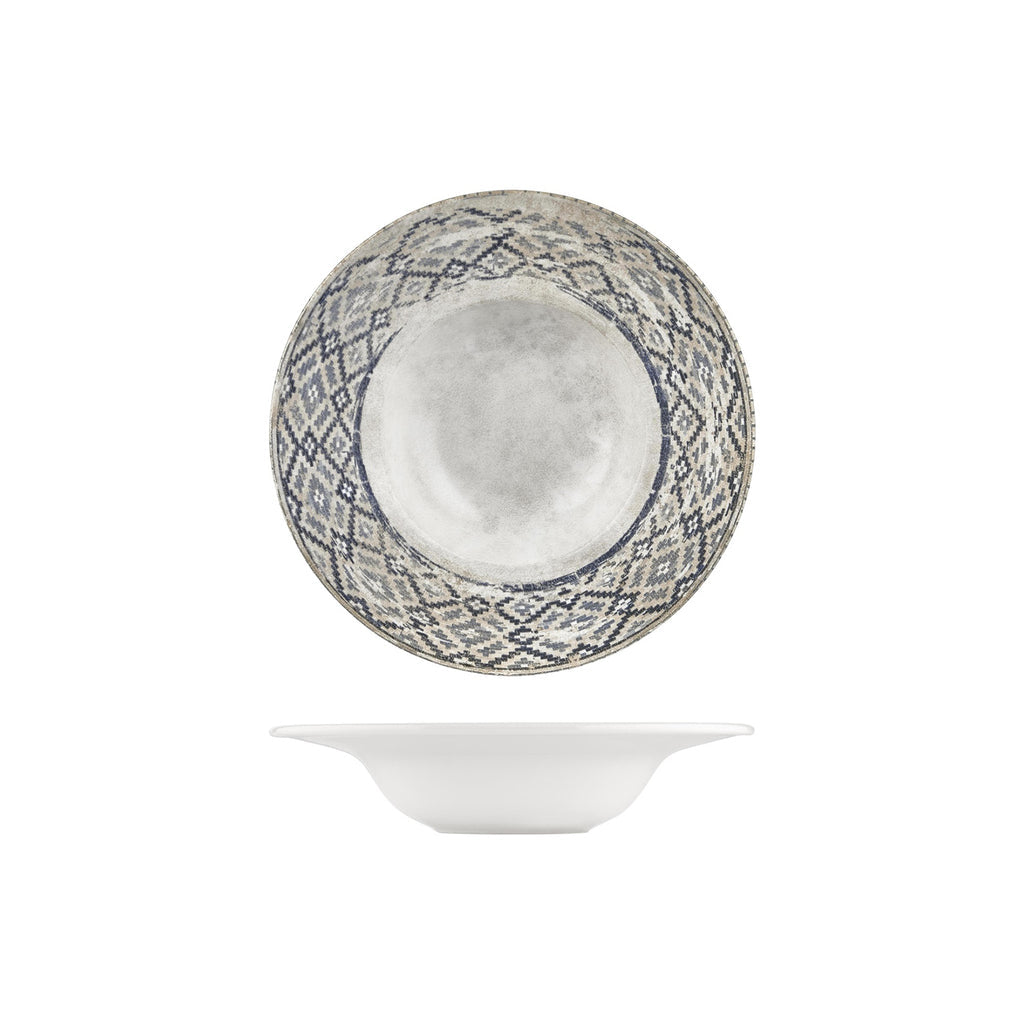 Turgla Zafira dia.9.75Inch  h:2Inch  14 oz. Round Beige Vitrified Deep Plate SKU: T-RUGGT25CK-6