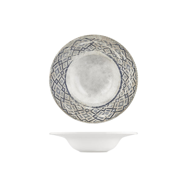 Turgla Zafira dia.9.75Inch  h:2Inch  14 oz. Round Beige Vitrified Deep Plate SKU: T-RUGGT25CK-6
