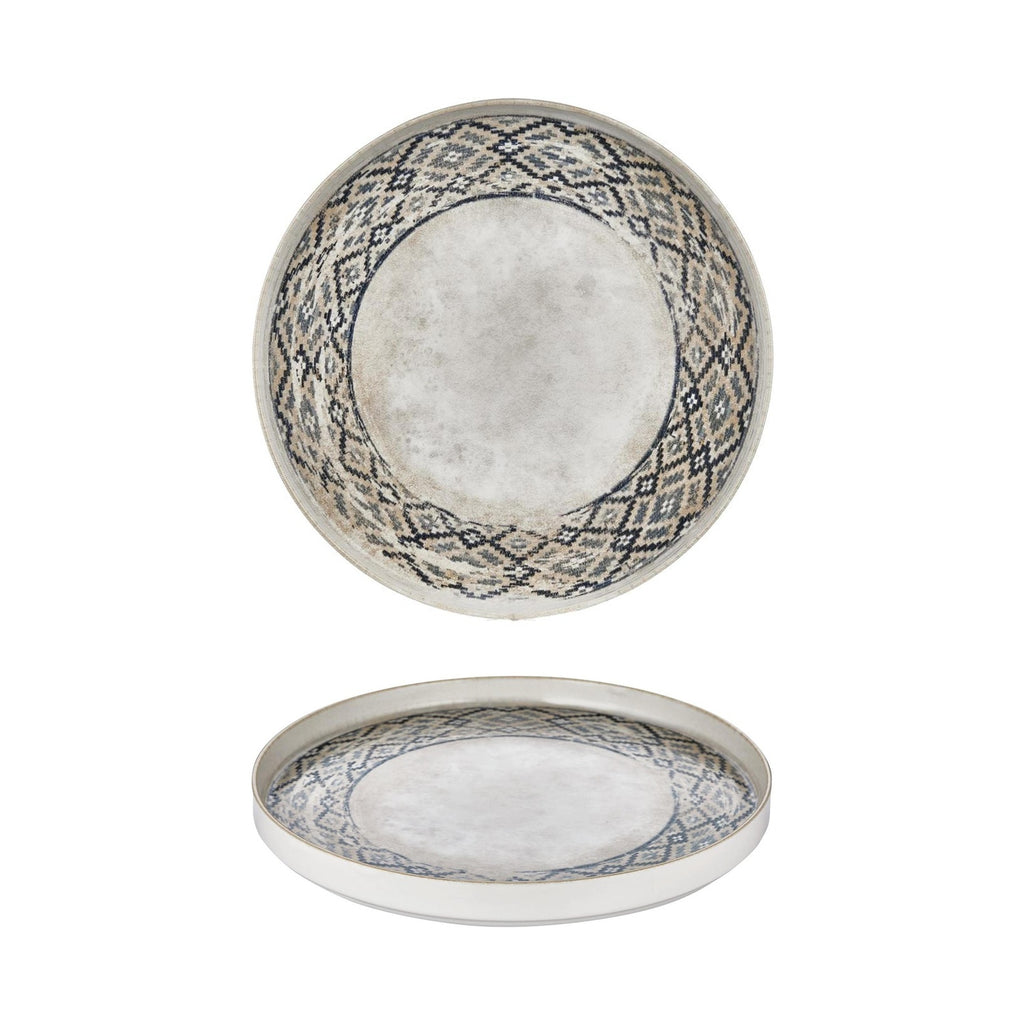 Turgla Zafira dia.10.75Inch  Round Beige Vitrified Plate SKU: T-RUGHL27RD-6