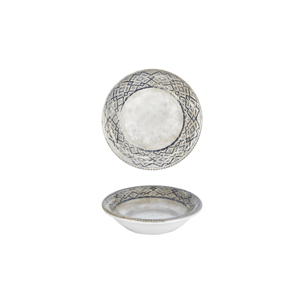 Turgla Zafira dia.5Inch  h:1Inch  5 oz. Round Beige Vitrified Deep Plate SKU: T-RUGZT13CK-24