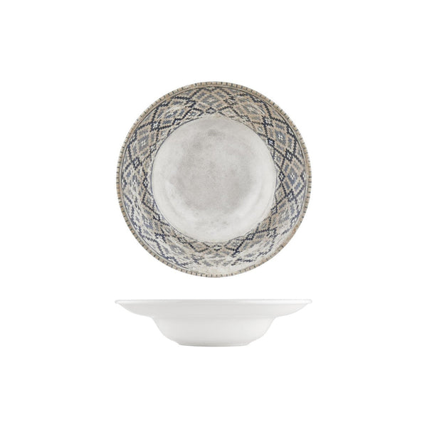 Turgla Zafira dia.9.75Inch  h:2.25Inch  14 oz. Round Beige Vitrified Deep Plate SKU: T-RUGZT25CK-6