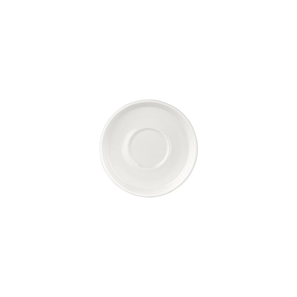Turgla Smooth White dia.6Inch  Round Warm White Vitrified Saucer SKU: T-SM01CT-24