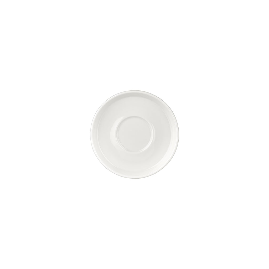 Turgla Smooth White dia.6Inch  Round Warm White Vitrified Saucer SKU: T-SM01CT-24