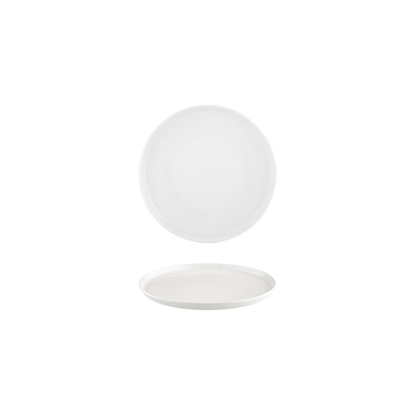 Turgla Smooth White dia.6.25Inch  Round Warm White Vitrified Plate SKU: T-SM16DZ-12