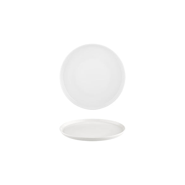Turgla Smooth White dia.7.5Inch  Round Warm White Vitrified Plate SKU: T-SM19DZ-12