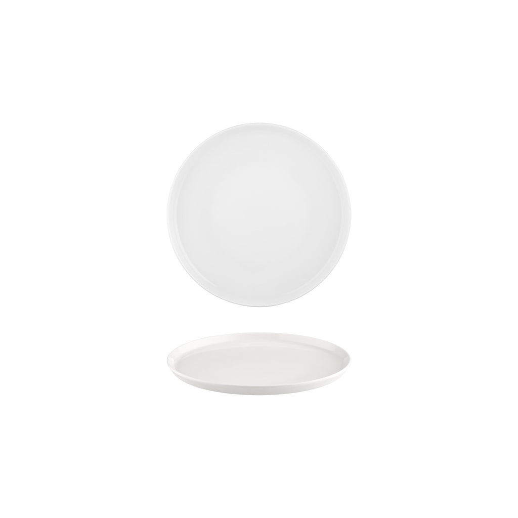 Turgla Smooth White dia.7.5Inch  Round Warm White Vitrified Plate SKU: T-SM19DZ-12