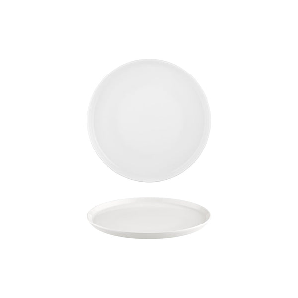 Turgla Smooth White dia.8.75Inch  Round Warm White Vitrified Plate SKU: T-SM22DZ-12