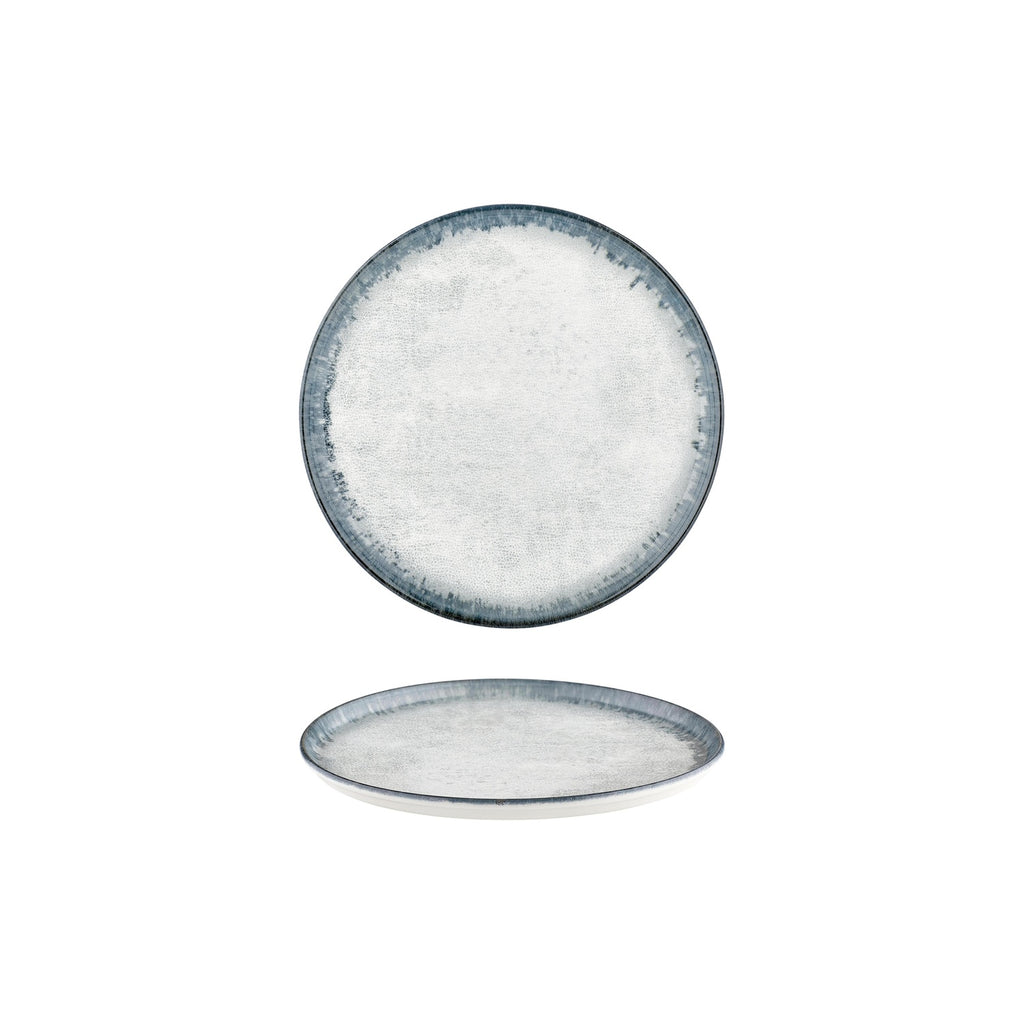 Turgla Smooth Ambience Blue dia.8.75Inch  Round Blue Vitrified Plate SKU: T-SMABB22DZ-12
