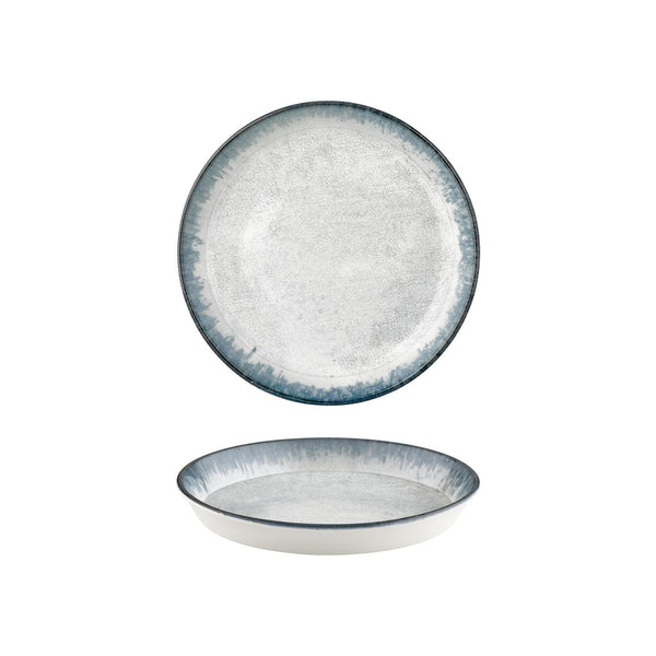 Turgla Smooth Ambience Blue dia.9.75Inch  h:2Inch  42 oz. Round Blue Vitrified Deep Plate SKU: T-SMABB25CK-6