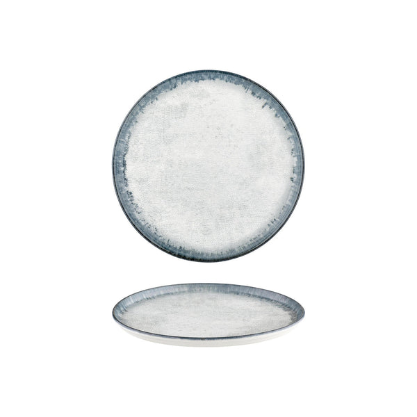 Turgla Smooth Ambience Blue dia.9.75Inch  Round Blue Vitrified Plate SKU: T-SMABB25DZ-12