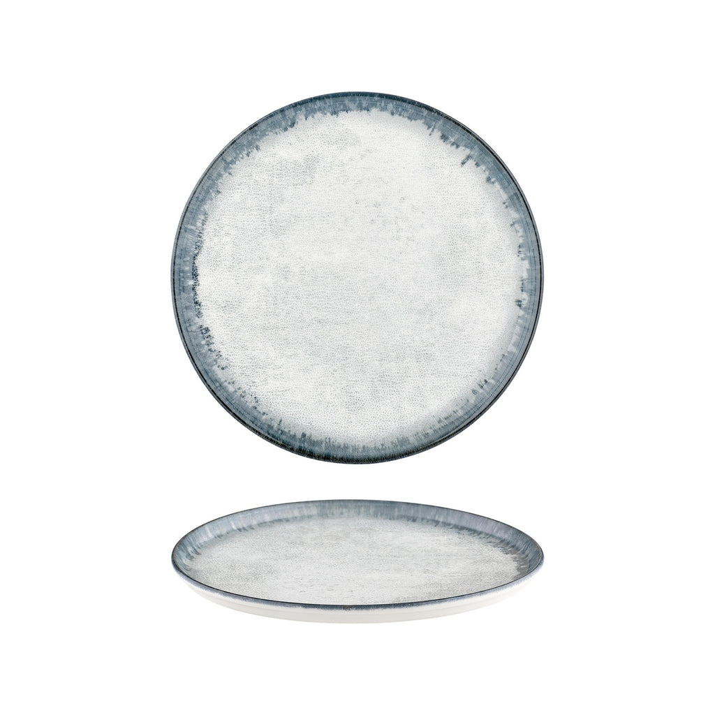 Turgla Smooth Ambience Blue dia.11Inch  Round Blue Vitrified Plate SKU: T-SMABB28DZ-12