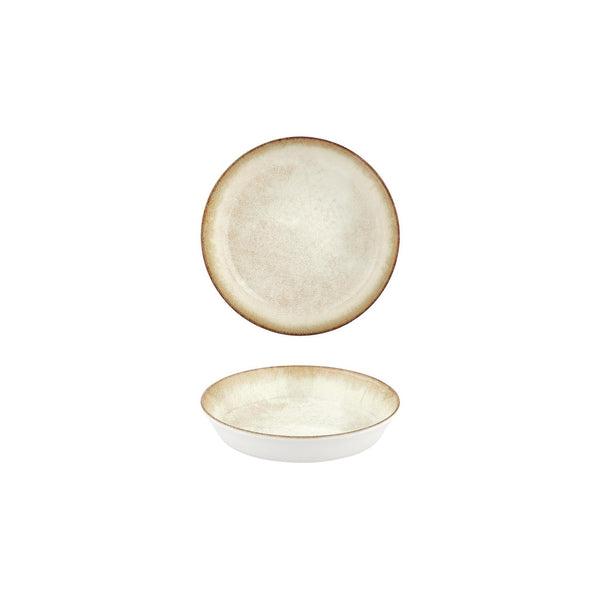 Turgla Smooth Ambience Yellow dia.5.75Inch  h:1.25Inch  9 oz. Round Beige Vitrified Deep Plate SKU: T-SMABY145CK-24
