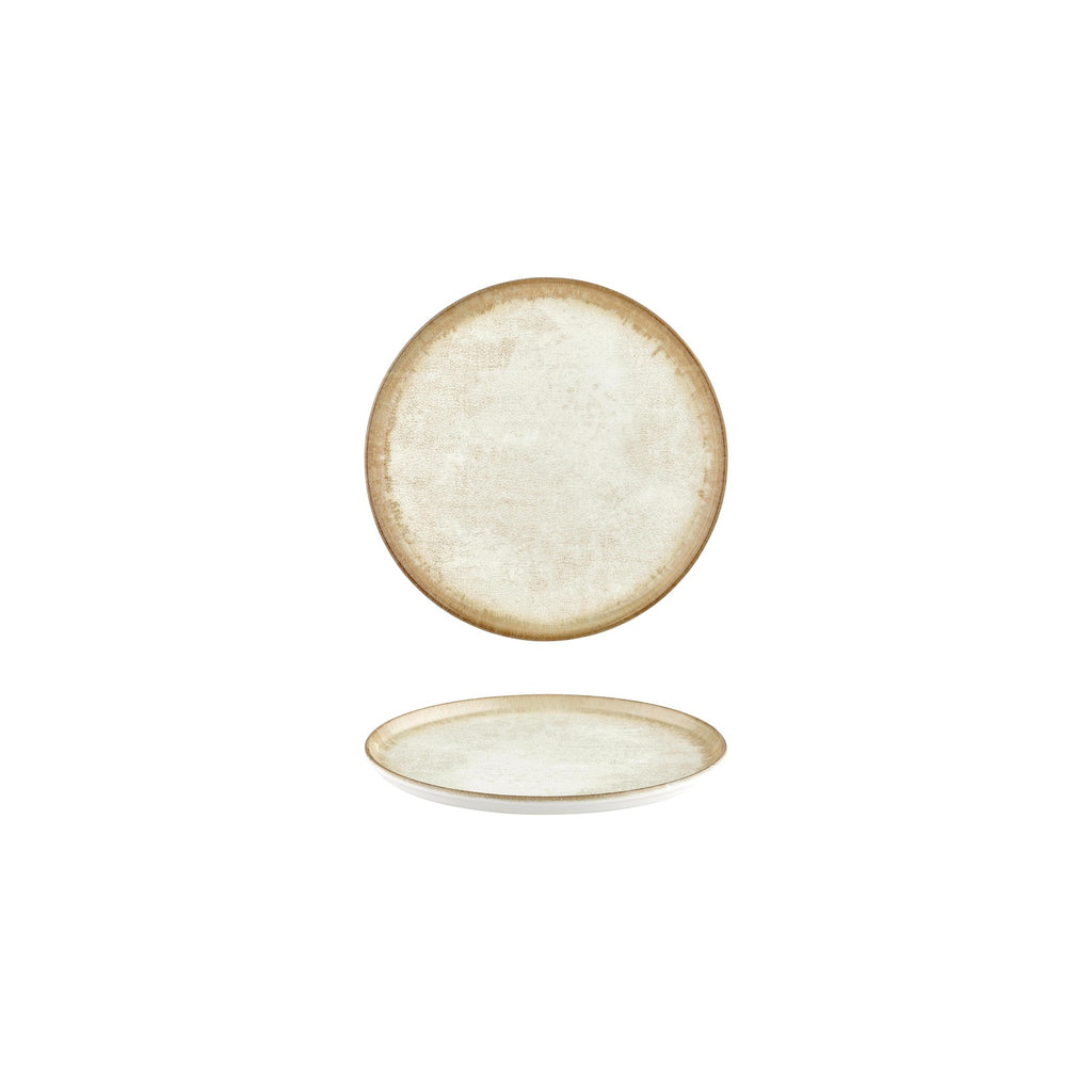 Turgla Smooth Ambience Yellow dia.6.25Inch  Round Beige Vitrified Plate SKU: T-SMABY16DZ-12