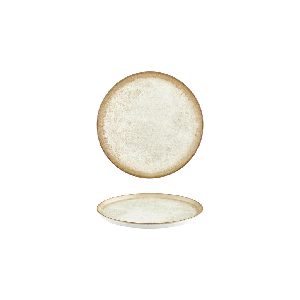 Turgla Smooth Ambience Yellow dia.7.5Inch  Round Beige Vitrified Plate SKU: T-SMABY19DZ-12