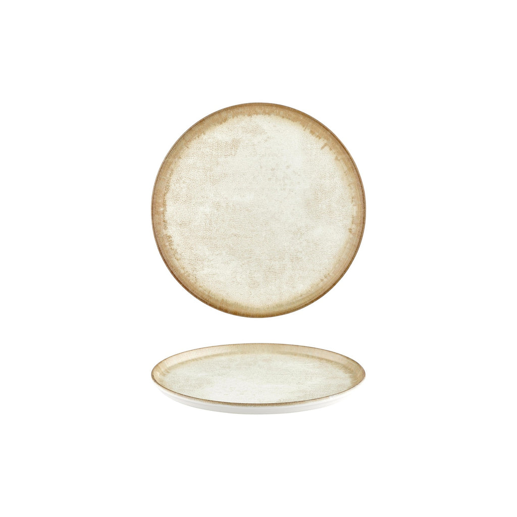 Turgla Smooth Ambience Yellow dia.8.75Inch  Round Beige Vitrified Plate SKU: T-SMABY22DZ-12