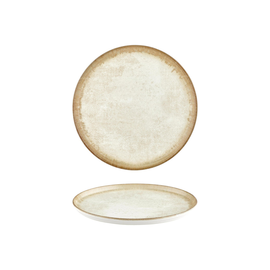 Turgla Smooth Ambience Yellow dia.9.75Inch  Round Beige Vitrified Plate SKU: T-SMABY25DZ-12