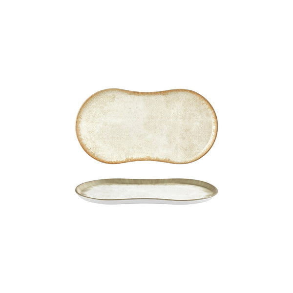 Turgla Smooth Ambience Yellow 10.25Inch  x 6Inch  Rectangular Beige Vitrified Plate SKU: T-SMABY26DT-12