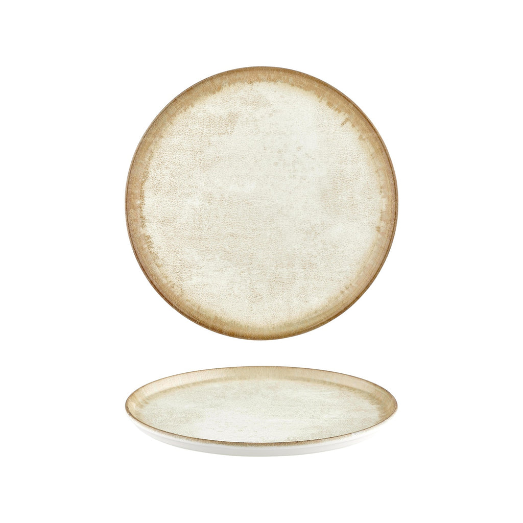 Turgla Smooth Ambience Yellow dia.11Inch  Round Beige Vitrified Plate SKU: T-SMABY28DZ-12