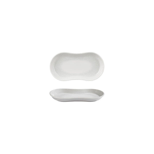 Turgla Illusion 7.5Inch  x 4.25Inch  x h:1Inch  Oval Blue Vitrified Platter SKU: T-SMLUS19OV-12