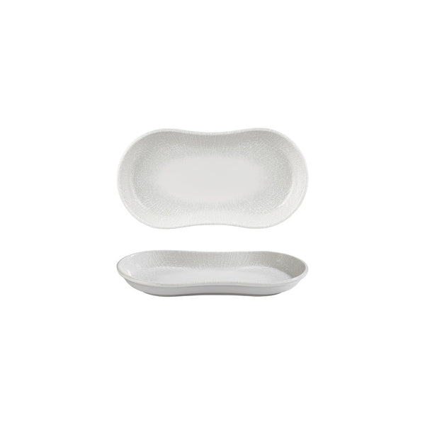 Turgla Illusion 9.5Inch  x 5.5Inch  x h:1Inch  Oval Blue Vitrified Platter SKU: T-SMLUS24OV-12