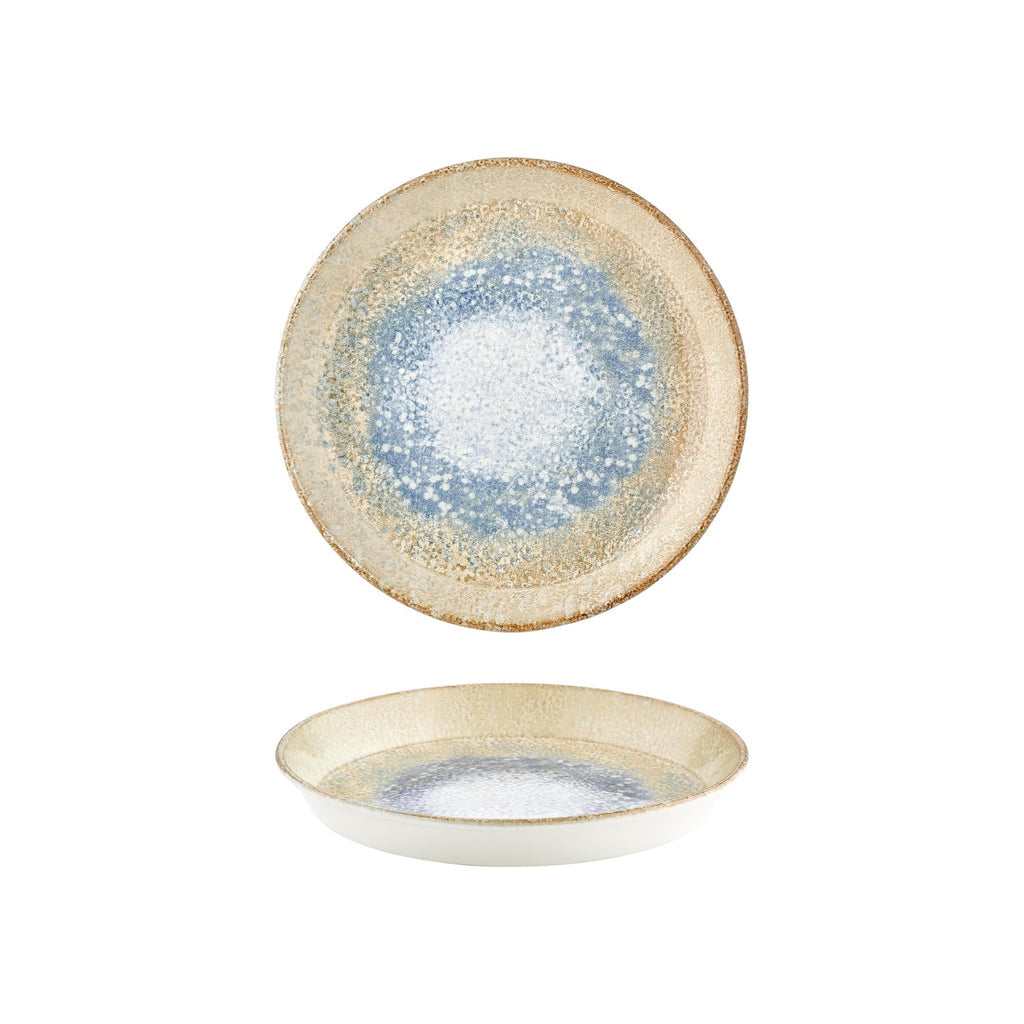 Turgla Smooth Reaction dia.9.75Inch  h:2Inch  42 oz. Round Yellow Vitrified Deep Plate SKU: T-SMRT25CK-6