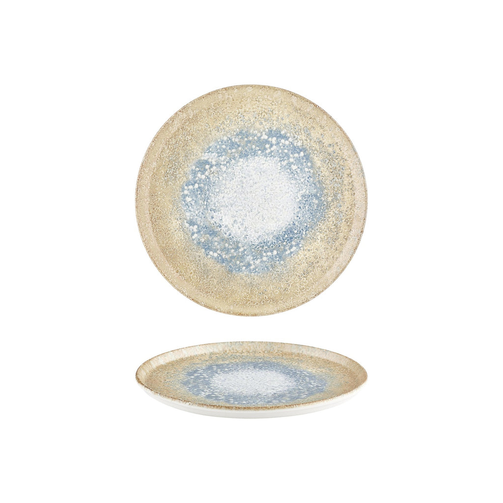 Turgla Smooth Reaction dia.9.75Inch  Round Yellow Vitrified Plate SKU: T-SMRT25DZ-12