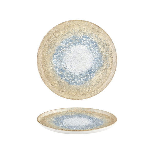 Turgla Smooth Reaction dia.11Inch  Round Yellow Vitrified Plate SKU: T-SMRT28DZ-12