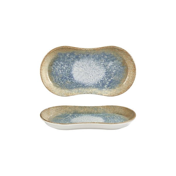 Turgla Smooth Reaction 11.5Inch  x 6.75Inch  x h:1.25Inch  Oval Yellow Vitrified Platter SKU: T-SMRT29OV-6