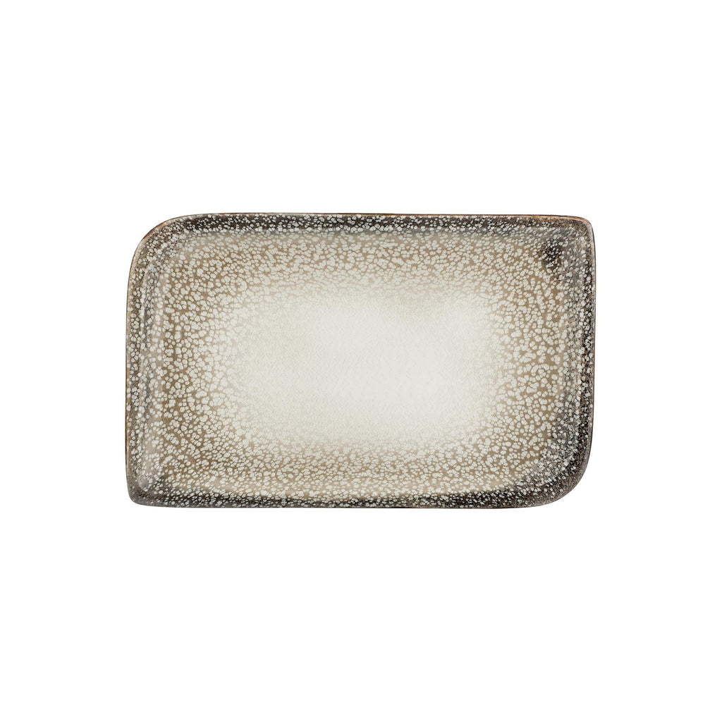 Turgla Spazio 13.75Inch  x 8.25Inch  x h:0Inch  Rectangular Decorated Vitrified Platter SKU: T-SZAR40DT-6