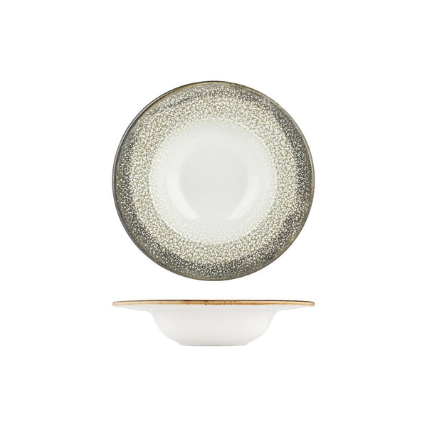 Turgla Spazio dia.9.75Inch  h:2Inch  14 oz. Round Decorated Vitrified Deep Plate SKU: T-SZGT25CK-6
