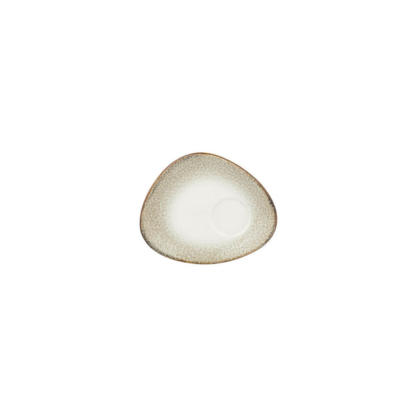 Turgla Spazio 5.5Inch  x 4.25Inch  x h:0Inch  Organic Decorated Vitrified Saucer SKU: T-SZZT02STB-24