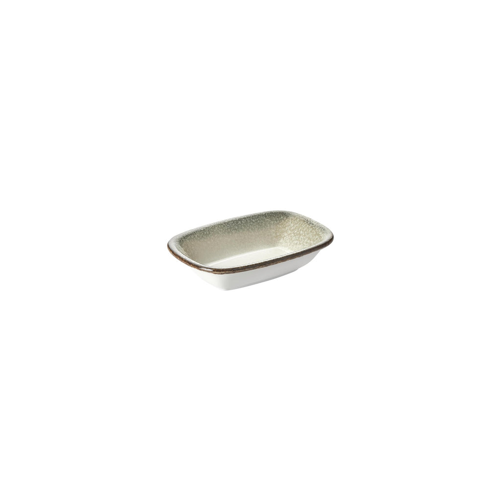 Turgla Spazio 5.5Inch  x 4Inch  x h:0Inch  Rectangular Decorated Vitrified Deep Plate SKU: T-SZZT14DKY-12