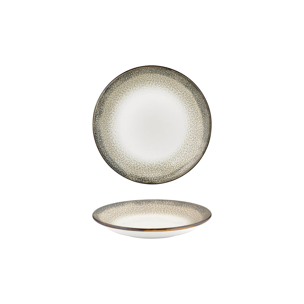 Turgla Spazio dia.8.25Inch  h:0Inch  17 oz. Round Decorated Vitrified Deep Plate SKU: T-SZZT21CK-12
