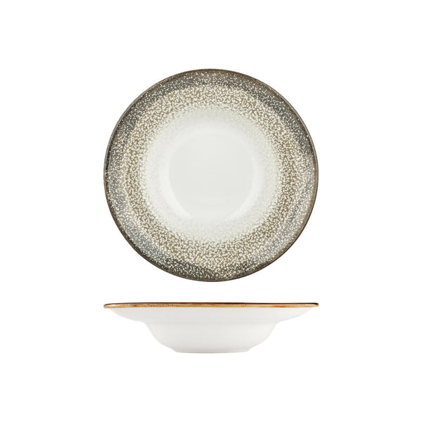 Turgla Spazio dia.10.75Inch  h:2.5Inch  17 oz. Round Decorated Vitrified Deep Plate SKU: T-SZZT27CK-6