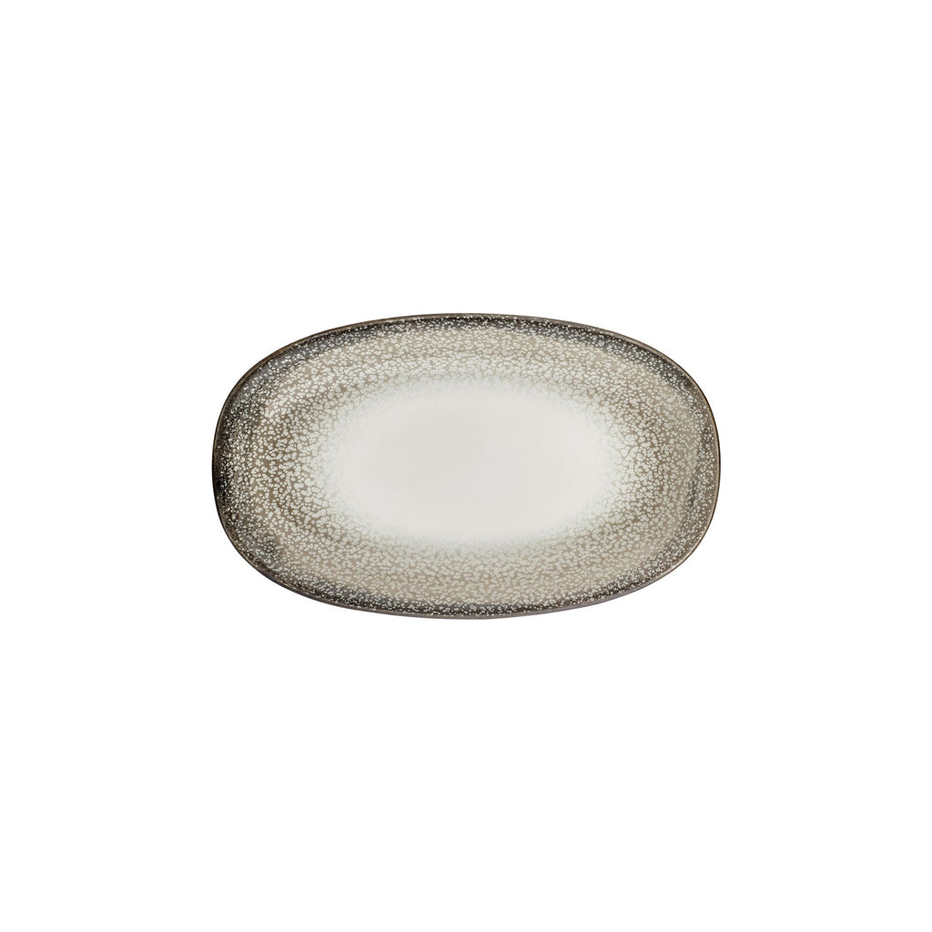 Turgla Spazio 11.5Inch  x 7Inch  x h:1.25Inch  Oval Decorated Vitrified Platter SKU: T-SZZT29OV-6