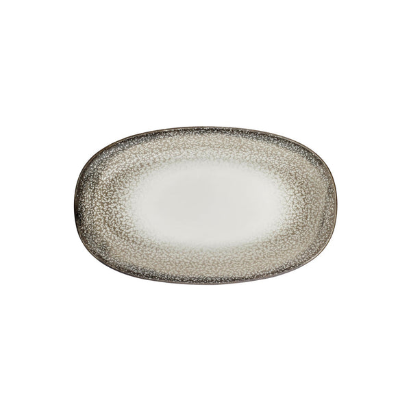 Turgla Spazio 13.5Inch  x 8Inch  x h:1.5Inch  Oval Decorated Vitrified Platter SKU: T-SZZT34OV-6