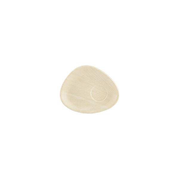 Turgla Island Velho 5.5Inch  x 4.25Inch  x h:0Inch  Organic Beige Vitrified Saucer SKU: T-VHZT02STB-24